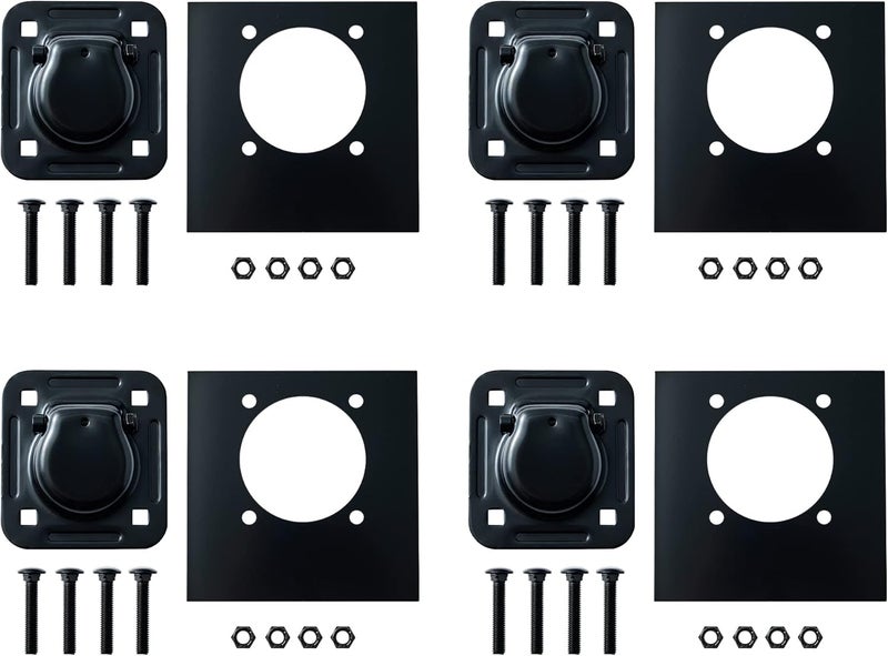 Lonffery 4 Pack Recessed D-Ring Tie Down Anchors (6,000 lb. Capacity), Heavy Duty Kit for Trailer or Deliveries, Black - Image 5